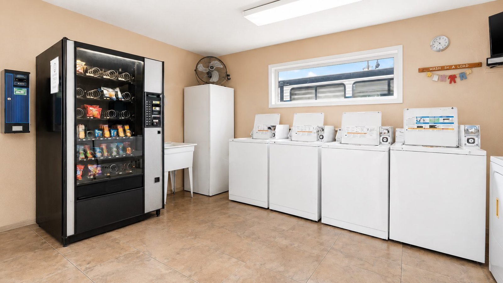Interior of the laundry room at Capri Motel
